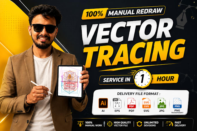 redraw, vectorize, convert logo or graphic to vector
