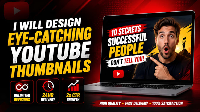 design custom youtube thumbnails for any niche
