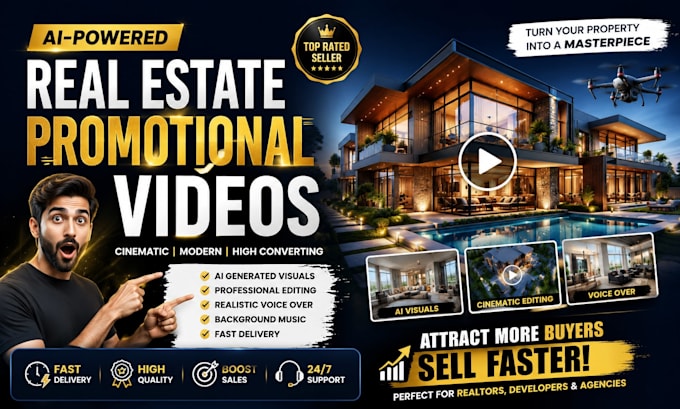 create ai real state video with professional editing