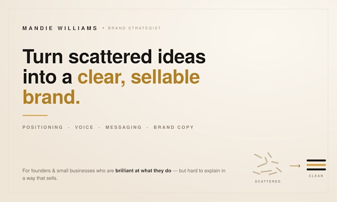 build your brand positioning, voice and messaging from scratch