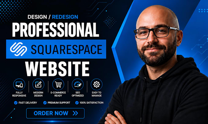 design and redesign modern squarespace website, squarespace website development