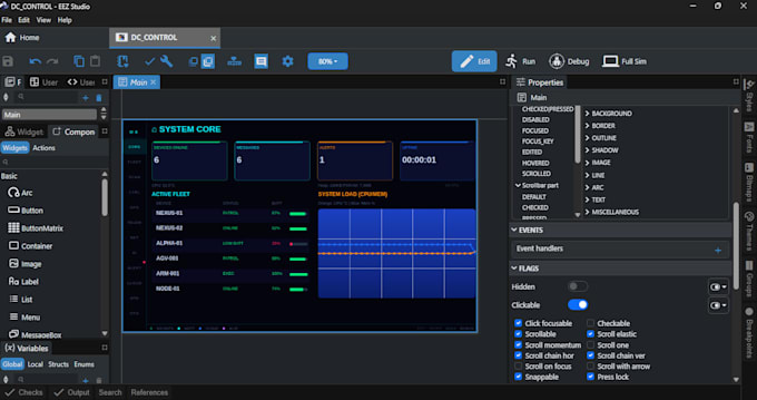 create a professional lvgl UI for esp32 touchscreen displays