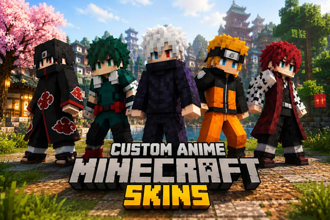 create custom anime minecraft skins, character skins and HD minecraft skins