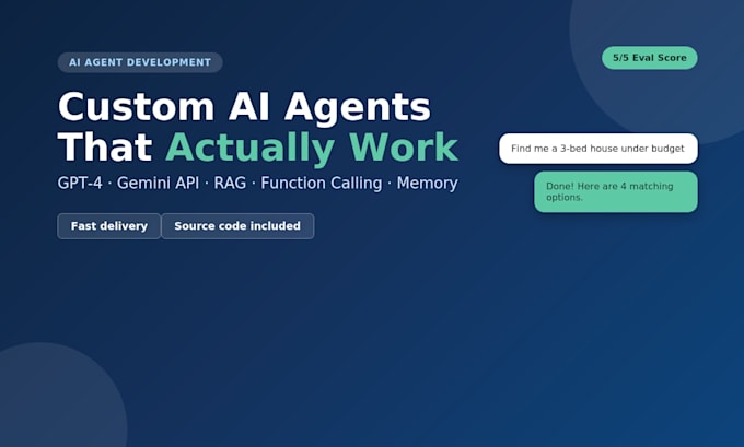 build a custom ai agent chatbot with gpt, rag and function calling
