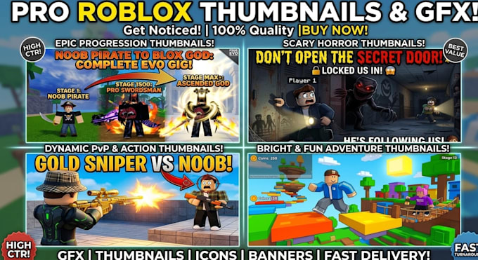 design viral roblox thumbnail and high quality roblox gfx