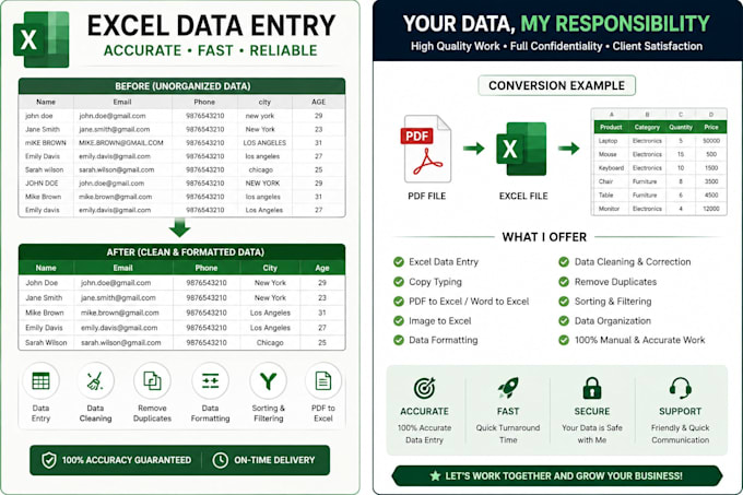 do data enetring for you