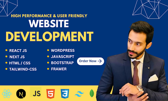 develop a responsive website using react js tailwind CSS or wordpress