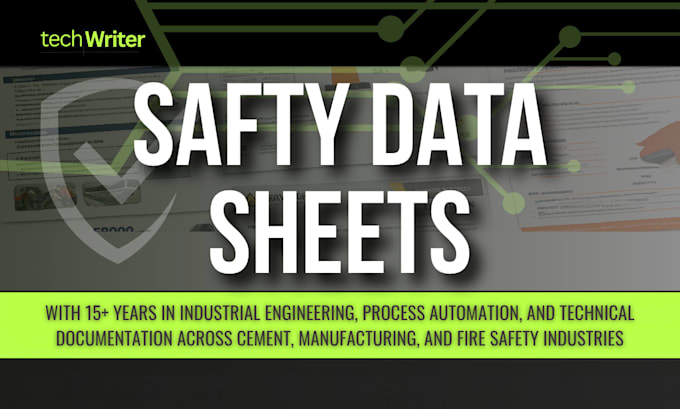 write chemical manufacturing safety data sheets and specs