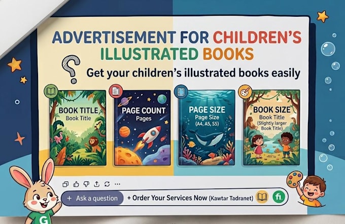 create colorful childrens book designs