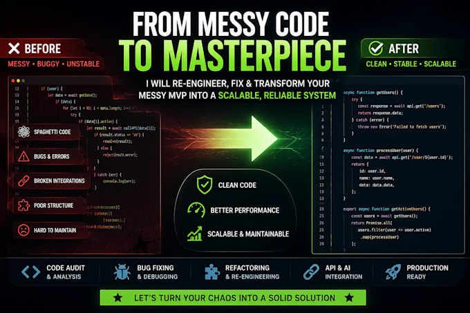 refactor fix and re engineer your messy mvp