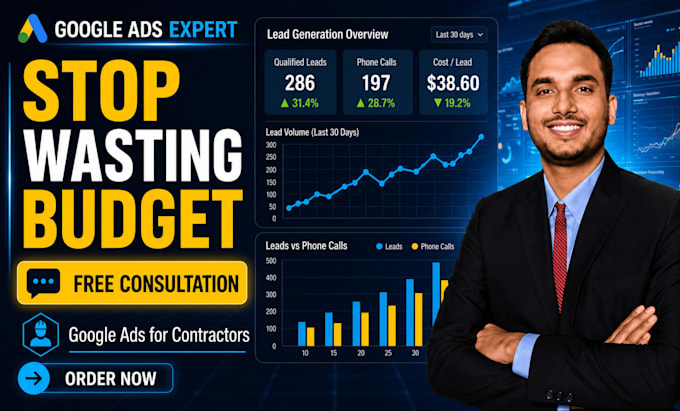 create, manage, and optimize google ads campaigns for home service contractors