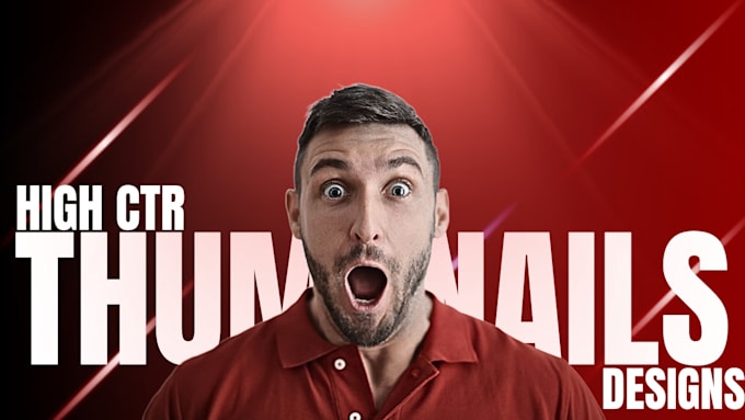 design custom youtube thumbnail with trending thumbnail design