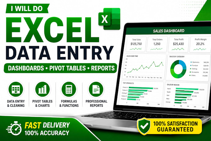 create professional excel dashboards, reports and data entry