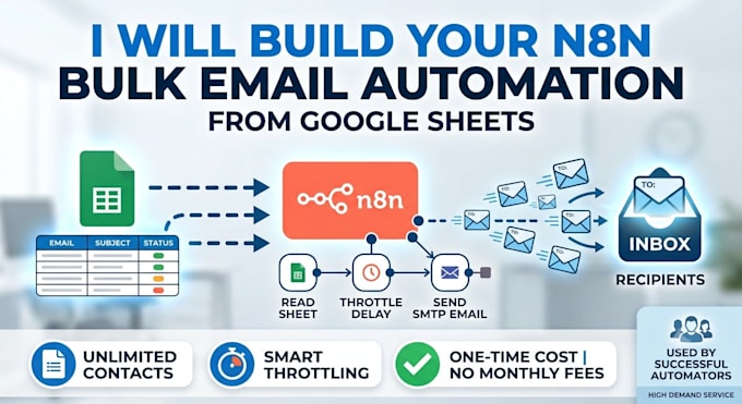 build an n8n bulk email automation from your google sheet