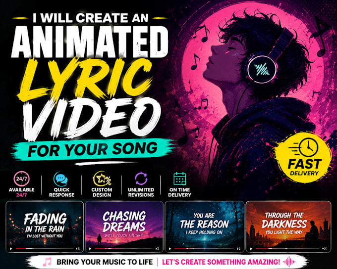 create an animated lyric video for your song