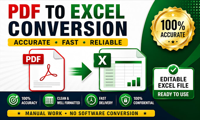 convert PDF to excel accurately and professionally