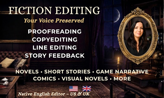 copy edit or line edit your fiction manuscript