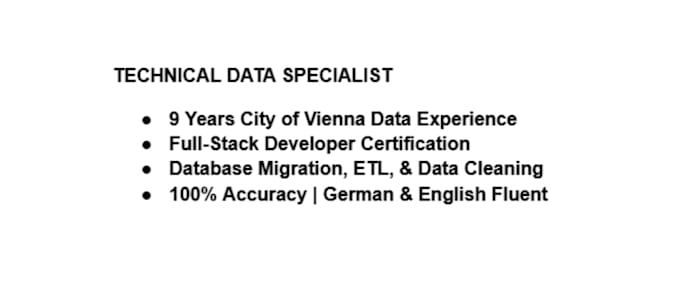 do technical data entry, database migration, and bilingual admin