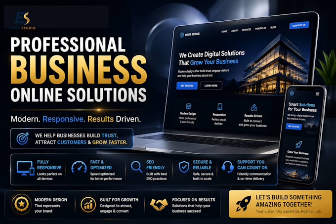 design a modern business website