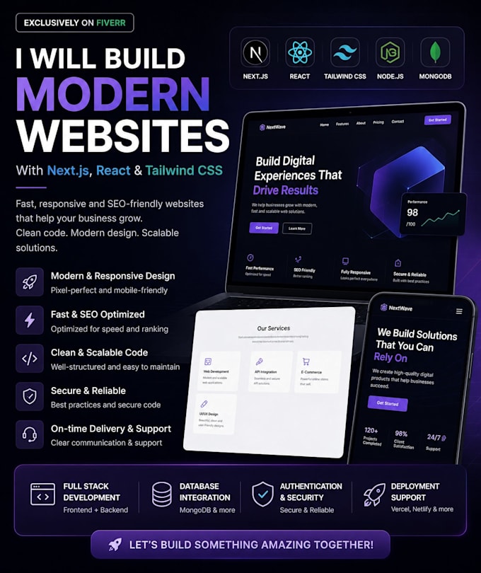 build a modern nextjs website