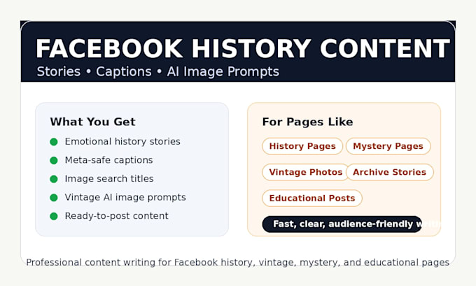 write engaging facebook history stories and captions