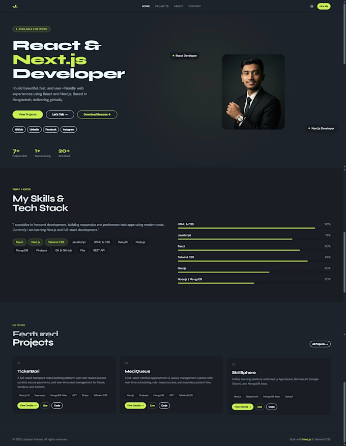 build a full stack web app using react nextjs and mongodb