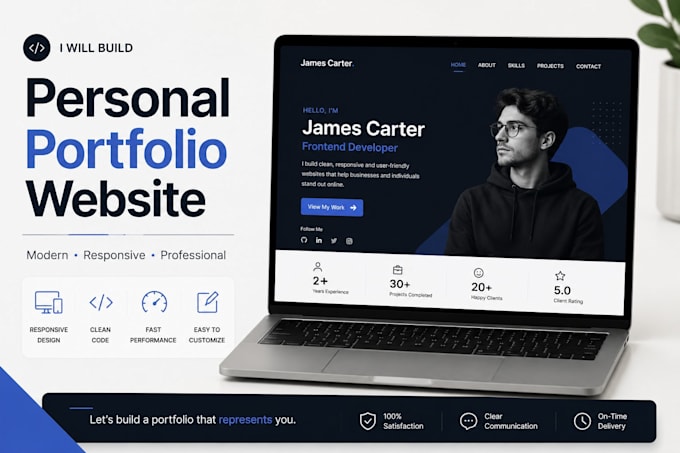 build a responsive personal portfolio website