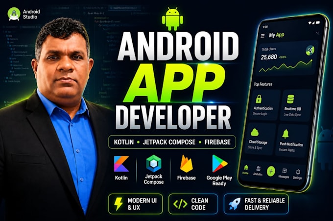 develop a android app using kotlin, jetpack compose and firebase