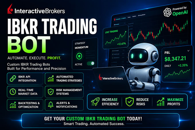 develop ibkr API ai trading bot with tradingview webhook