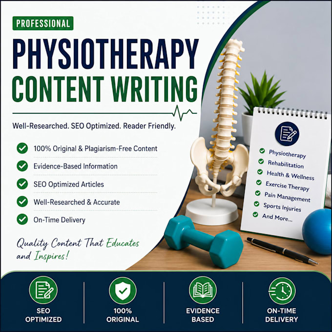 write SEO physiotherapy, medical and healthcare blog articles
