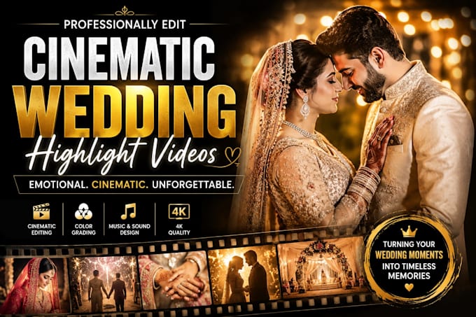 cinematic wedding highlight video editing