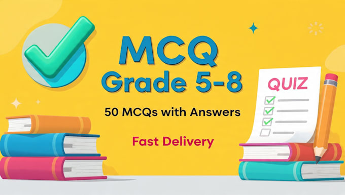 50 mcqs test paper with answer key for class 5 to 8