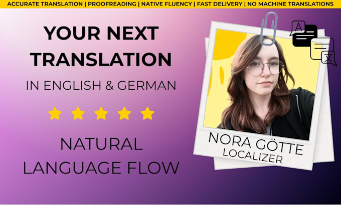 translate your video game, script or blog into german