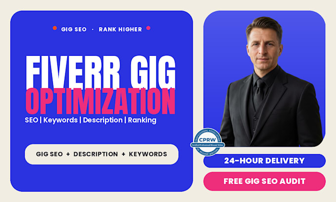 write highly SEO and GEO optimized fiverr gig, title, tags, and description