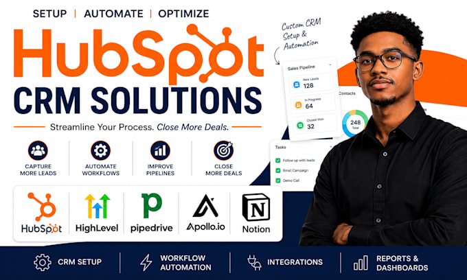 setup hubspot automation pipedrive apollo gohighlevel notion hubspot workflows