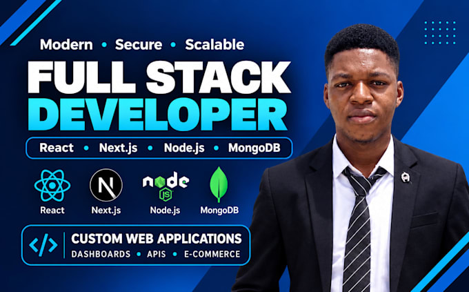 build a full stack web application, website development with react and node js