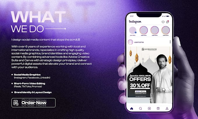 design instagram ads, facebook ads and social media posts