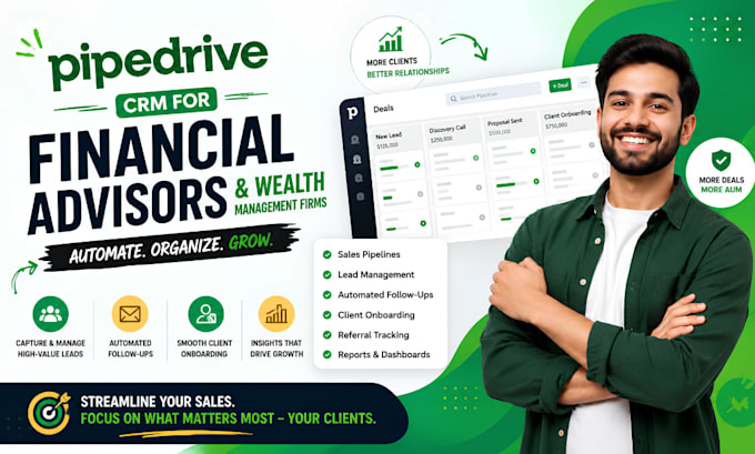 do pipedrive CRM follow up automation for financial advisors