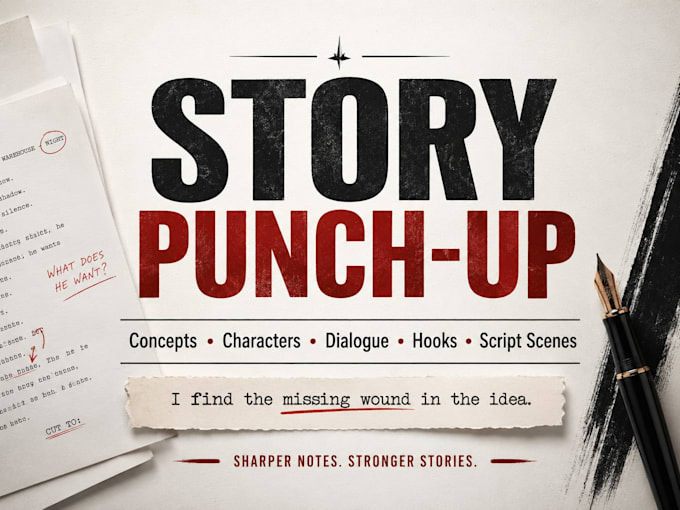 punch up your script, story concept, or dialogue
