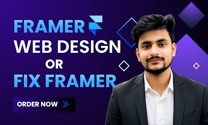 do framer web design, build a framer landing page, or fix framer