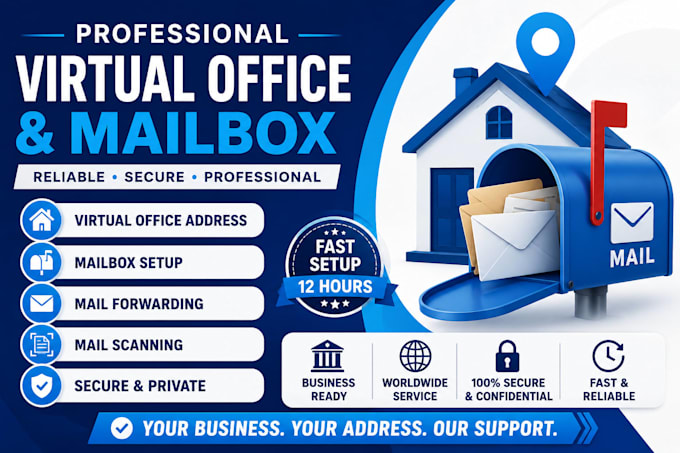 provide virtual address, virtual office, mailbox and mail forwarding
