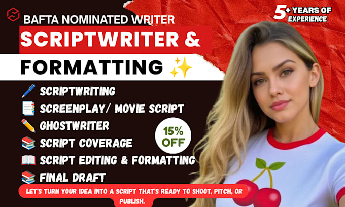 ghostwrite edit movie script screenplay film script  movie script tv series