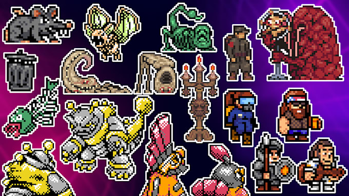 make pixel art assets for your videogame project