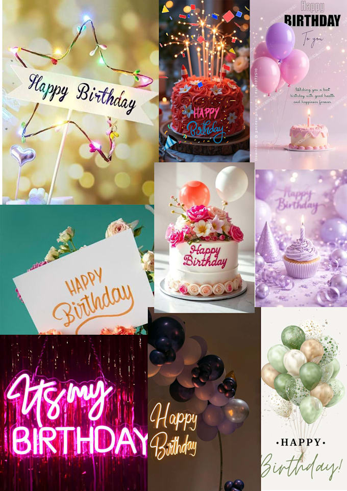 design a custom photo collage for birthday