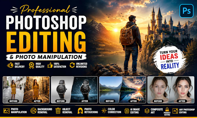 create realistic photo manipulation photoshop editing and composite art
