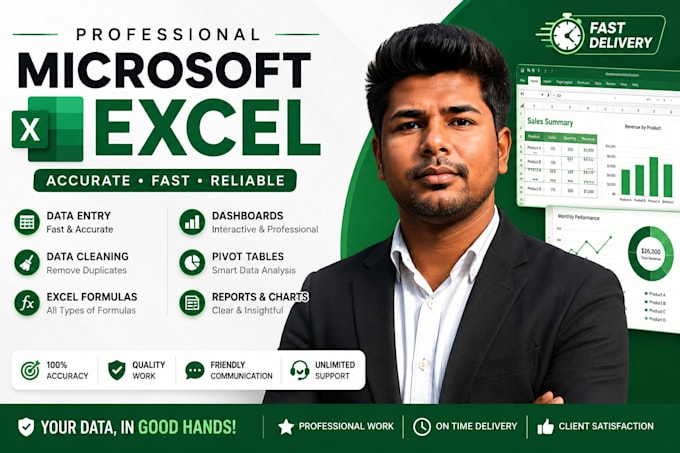 clean, organize and format excel data professionally