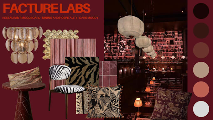 create a luxury interior concept board and design direction for your space