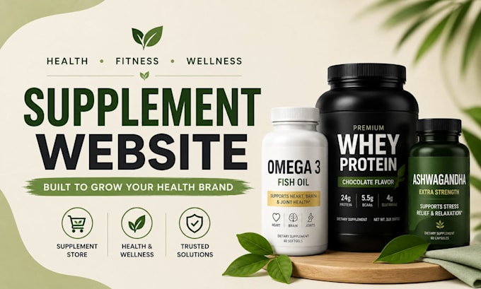 build health supplement website with payment integration health supplement store