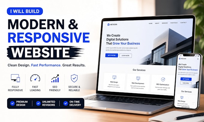 build a modern responsive website using HTML CSS javascript and firebase