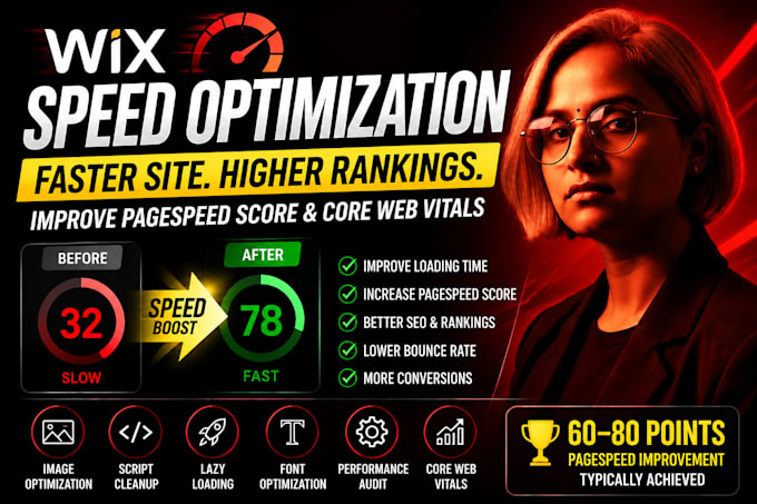 optimize your wix site speed to improve loading time and google pagespeed score